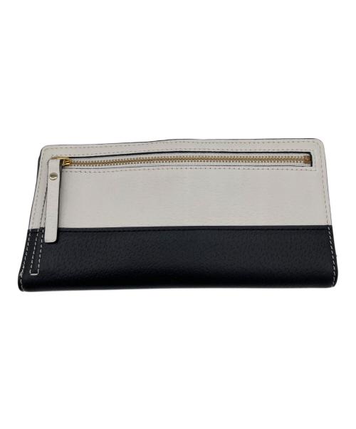Kate Spade（ケイトスペード）Kate Spade (ケイトスペード) 長財布 ホワイト×ブラックの古着・服飾アイテム