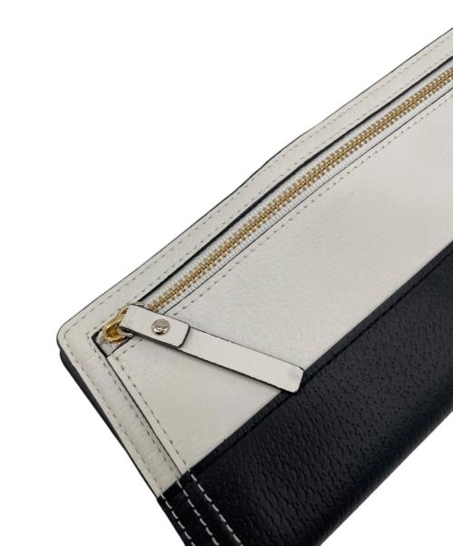 Kate Spade（ケイトスペード）Kate Spade (ケイトスペード) 長財布 ホワイト×ブラックの古着・服飾アイテム