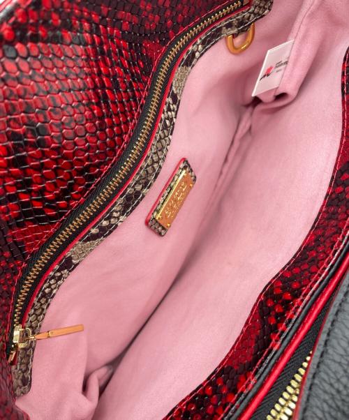 COCOCELUX GOLD（ココセリュックスゴールド）COCOCELUX GOLD (ココセリュックスゴールド) ショルダーバッグ レッド×ブラックの古着・服飾アイテム