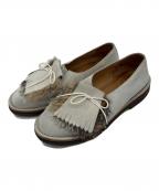 SOLOVIEREソロヴィエール）の古着「スウェードブーツ」｜スカイブルー