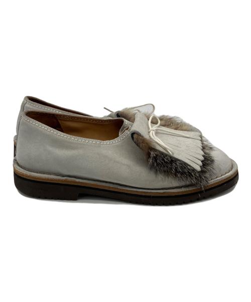 SOLOVIERE（ソロヴィエール）SOLOVIERE (ソロヴィエール) スウェードブーツ スカイブルー サイズ:41の古着・服飾アイテム