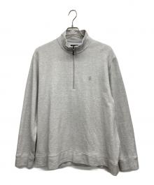 Paul Stuart（ポールスチュアート）の古着「へリンボンコットンハーフジップカットソー」｜グレー
