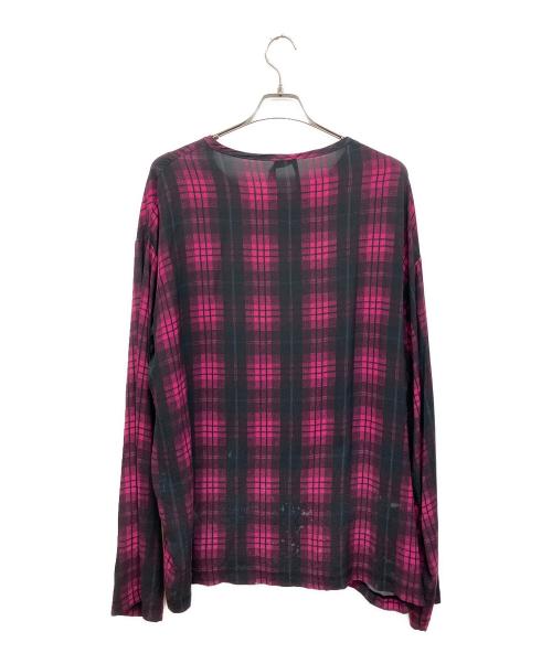 N21(numero ventuno)（ヌメロ ヴェントゥーノ）N21(numero ventuno) (ヌメロ ヴェントゥーノ) 長袖カットソー ブラック×パープル サイズ:Mの古着・服飾アイテム
