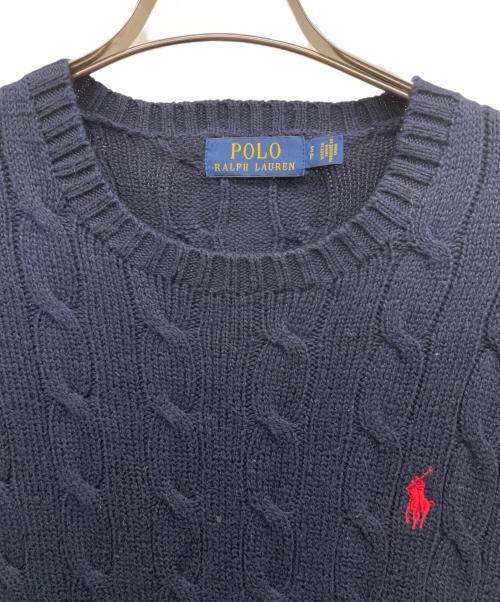 POLO RALPH LAUREN（ポロ・ラルフローレン）POLO RALPH LAUREN (ポロ・ラルフローレン) 厚手ニット ネイビー サイズ:Sの古着・服飾アイテム