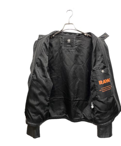 G-STAR RAW（ジースターロゥ）G-STAR RAW (ジースターロゥ) フェイクレザージャケット ブラック サイズ:Mの古着・服飾アイテム