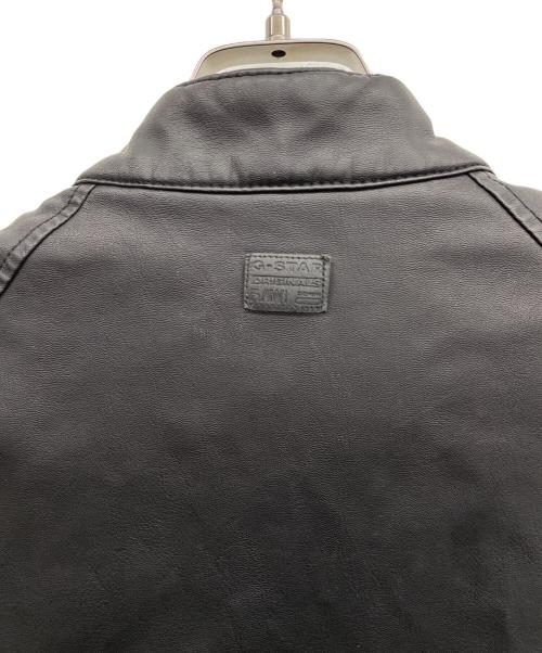 G-STAR RAW（ジースターロゥ）G-STAR RAW (ジースターロゥ) フェイクレザージャケット ブラック サイズ:Mの古着・服飾アイテム