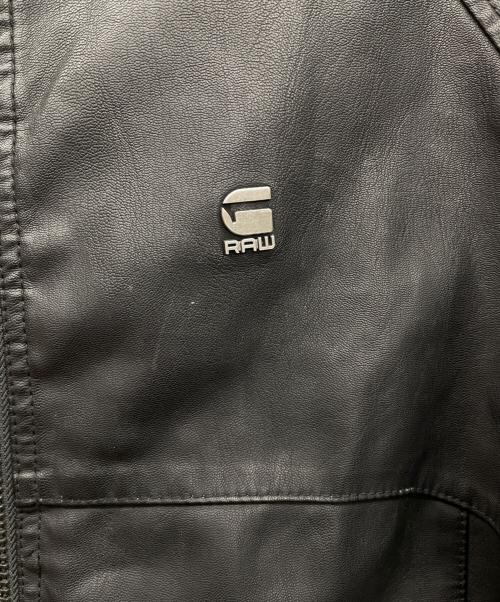 G-STAR RAW（ジースターロゥ）G-STAR RAW (ジースターロゥ) フェイクレザージャケット ブラック サイズ:Mの古着・服飾アイテム