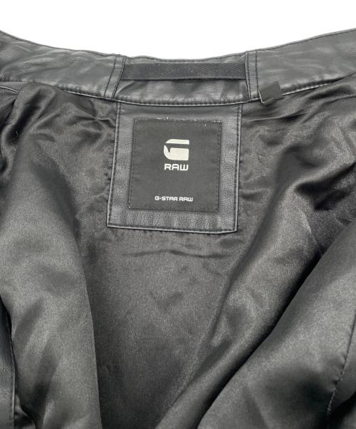 G-STAR RAW（ジースターロゥ）G-STAR RAW (ジースターロゥ) フェイクレザージャケット ブラック サイズ:Mの古着・服飾アイテム