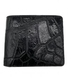 GENUINE CROCODILE SKIN（ジェニュインクロコダイルスキン）の古着「2つ折り財布」｜ブラック