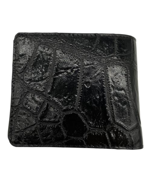 GENUINE CROCODILE SKIN（ジェニュインクロコダイルスキン）genuine crocodile skin (ジェニュインクロコダイルスキン) 2つ折り財布 ブラックの古着・服飾アイテム