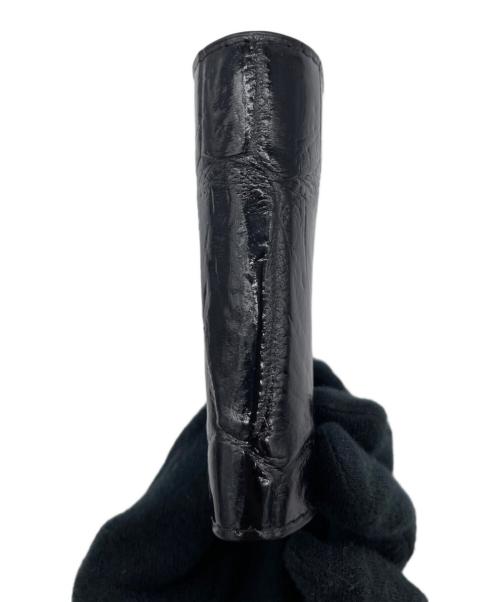 GENUINE CROCODILE SKIN（ジェニュインクロコダイルスキン）genuine crocodile skin (ジェニュインクロコダイルスキン) 2つ折り財布 ブラックの古着・服飾アイテム