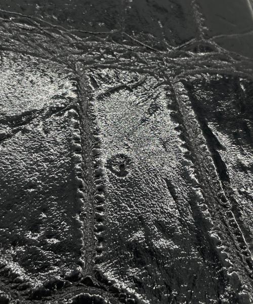 GENUINE CROCODILE SKIN（ジェニュインクロコダイルスキン）genuine crocodile skin (ジェニュインクロコダイルスキン) 2つ折り財布 ブラックの古着・服飾アイテム