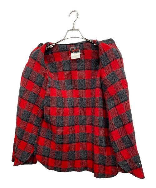 JOHNSON WOOLEN MILLS（ジョンソンウーレンミルズ）Johnson Woolen Mills (ジョンソンウーレンミルズ) ウールシャツ レッド サイズ:表記サイズ無しの古着・服飾アイテム