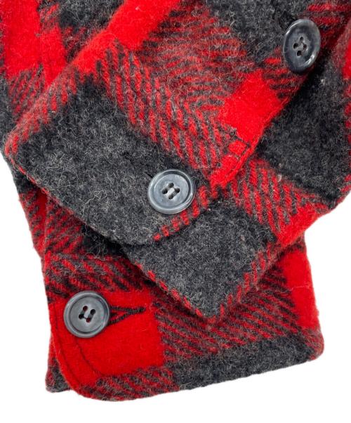 JOHNSON WOOLEN MILLS（ジョンソンウーレンミルズ）Johnson Woolen Mills (ジョンソンウーレンミルズ) ウールシャツ レッド サイズ:表記サイズ無しの古着・服飾アイテム