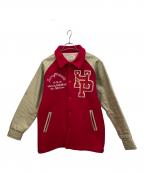 HOUSTONヒューストン）の古着「スタジャン」｜レッド