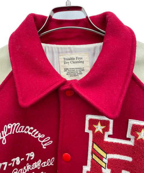 HOUSTON（ヒューストン）HOUSTON (ヒューストン) スタジャン レッド サイズ:38の古着・服飾アイテム