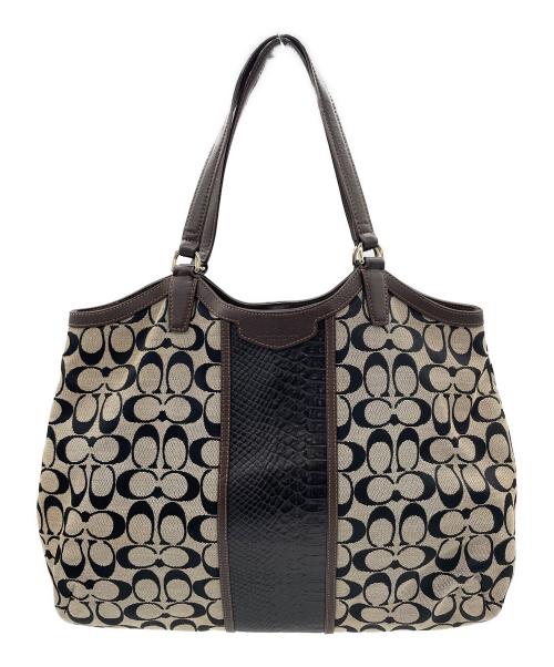 COACH（コーチ）COACH (コーチ) クラシック シグネチャー キャンバス　トートバッグの古着・服飾アイテム