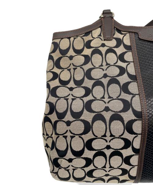 COACH（コーチ）COACH (コーチ) クラシック シグネチャー キャンバス　トートバッグの古着・服飾アイテム