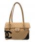 CHANEL（シャネル）の古着「カンボン ターンロック フラップ トート」｜ベージュ
