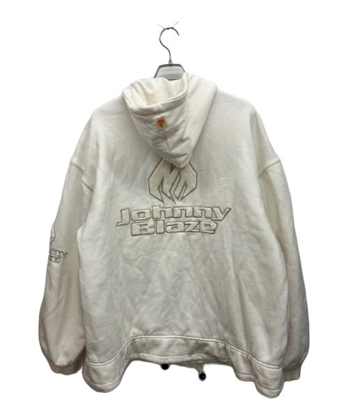 JOHNNY BLAZE（ジョニーブレイズ）JOHNNY BLAZE (ジョニーブレイズ) ジップパーカー ホワイト サイズ:XLの古着・服飾アイテム
