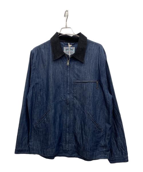 HOUSTON（ヒューストン）HOUSTON (ヒューストン) デニムジップワークジャケット インディゴ サイズ:XLの古着・服飾アイテム