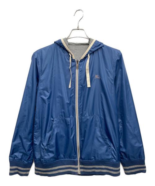 BURBERRY BLACK LABEL（バーバリーブラックレーベル）BURBERRY BLACK LABEL (バーバリーブラックレーベル) フーデッドジャケット ブルー×グレー サイズ:2の古着・服飾アイテム