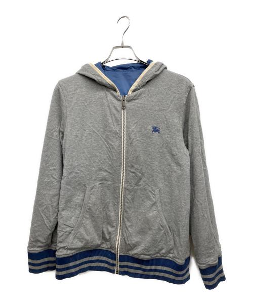 BURBERRY BLACK LABEL（バーバリーブラックレーベル）BURBERRY BLACK LABEL (バーバリーブラックレーベル) フーデッドジャケット ブルー×グレー サイズ:2の古着・服飾アイテム