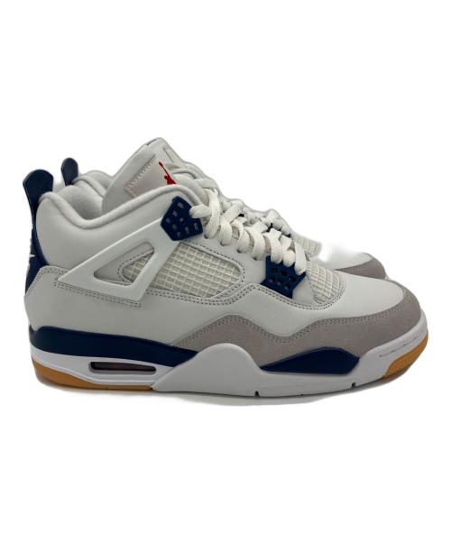 NIKE SB（ナイキエスビー）NIKE SB (ナイキエスビー) Air Jordan 4 Retro  ホワイト×ネイビー サイズ:27㎝の古着・服飾アイテム