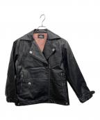 MARY QUANTマリークヮント）の古着「レザージャケット」｜ブラック