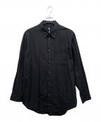 GROUND Yグラウンドワイ）の古着「Upside Down LOGO Basic Shirt　長袖シャツ」｜ブラック
