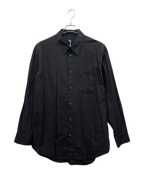 GROUND Y（グラウンドワイ）GROUND Y (グラウンドワイ) Upside Down LOGO Basic Shirt　長袖シャツ ブラック サイズ:3の古着・服飾アイテム