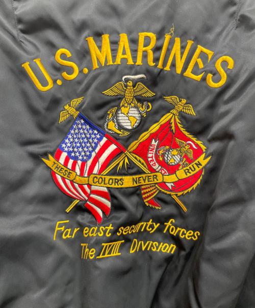 HOUSTON（ヒューストン）HOUSTON (ヒューストン) MA-1ジャケット ブラック サイズ:38の古着・服飾アイテム