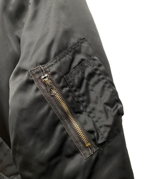 HOUSTON（ヒューストン）HOUSTON (ヒューストン) MA-1ジャケット ブラック サイズ:38の古着・服飾アイテム