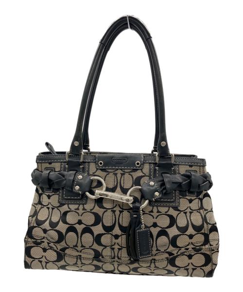 COACH（コーチ）COACH (コーチ) シグネチャー　バッグ ベージュの古着・服飾アイテム
