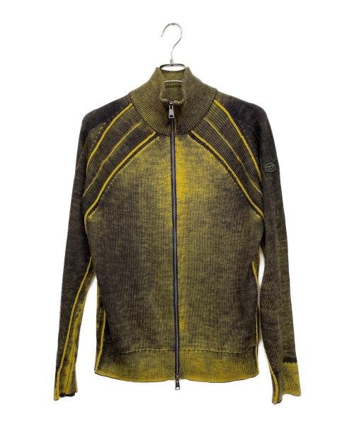 DIESEL（ディーゼル）DIESEL (ディーゼル) ドライバーズニット ブラック×イエロー サイズ:Mの古着・服飾アイテム