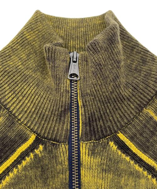 DIESEL（ディーゼル）DIESEL (ディーゼル) ドライバーズニット ブラック×イエロー サイズ:Mの古着・服飾アイテム