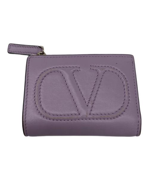 VALENTINO GARAVANI（ヴァレンティノ・ガラヴァーニ）VALENTINO GARAVANI (ヴァレンティノ・ガラヴァーニ) 2つ折り財布 バイオレットの古着・服飾アイテム