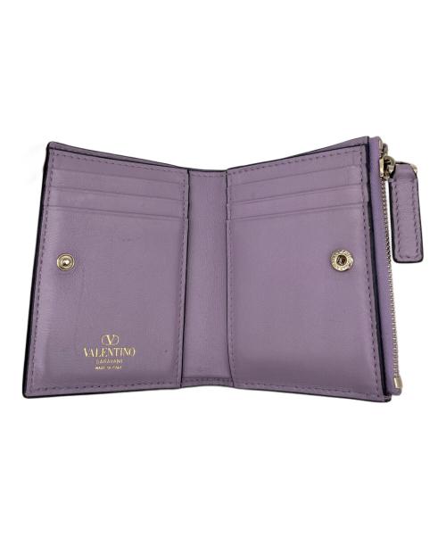 VALENTINO GARAVANI（ヴァレンティノ・ガラヴァーニ）VALENTINO GARAVANI (ヴァレンティノ・ガラヴァーニ) 2つ折り財布 バイオレットの古着・服飾アイテム