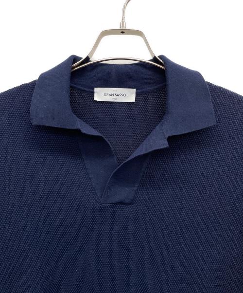 GRAN SASSO（グランサッソ）GRAN SASSO (グランサッソ) 半袖ポロシャツ ネイビー サイズ:サイズ表記無しの古着・服飾アイテム