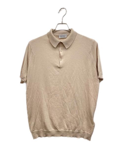 JOHN SMEDLEY（ジョンスメドレー）JOHN SMEDLEY (ジョンスメドレー) ニットポロシャツ ブラウン サイズ:Lの古着・服飾アイテム
