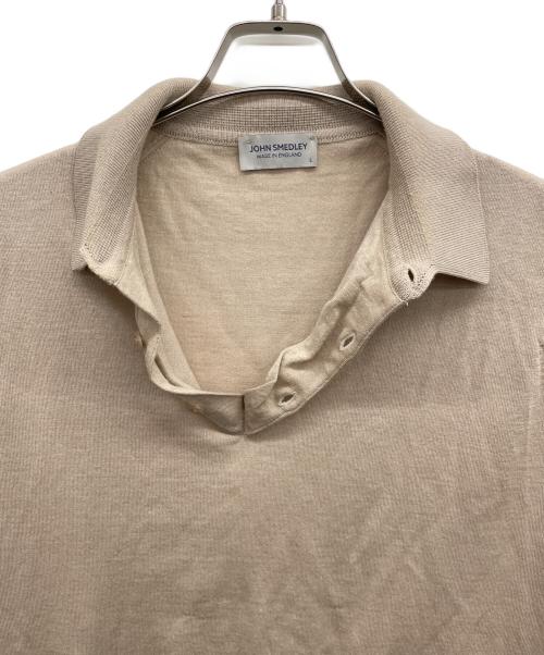 JOHN SMEDLEY（ジョンスメドレー）JOHN SMEDLEY (ジョンスメドレー) ニットポロシャツ ブラウン サイズ:Lの古着・服飾アイテム