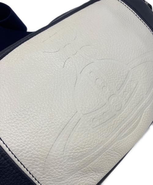 Vivienne Westwood man（ヴィヴィアン ウェストウッド マン）Vivienne Westwood man (ヴィヴィアン ウェストウッド マン) レザーショルダーバッグ ネイビーの古着・服飾アイテム