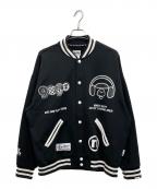 A BATHING APE×9090アベイシングエイプ×9090）の古着「スタジャン」｜ブラック