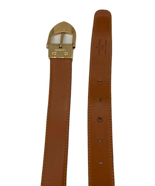 LOUIS VUITTON（ルイ ヴィトン）LOUIS VUITTON (ルイ ヴィトン) サンチュール　レザーベルト ブラウンの古着・服飾アイテム