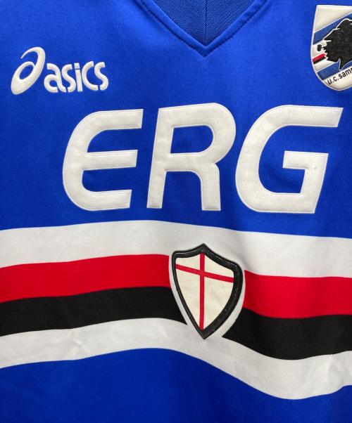 asics（アシックス）asics (アシックス) サッカーユニフォーム ネイビー サイズ:Mの古着・服飾アイテム