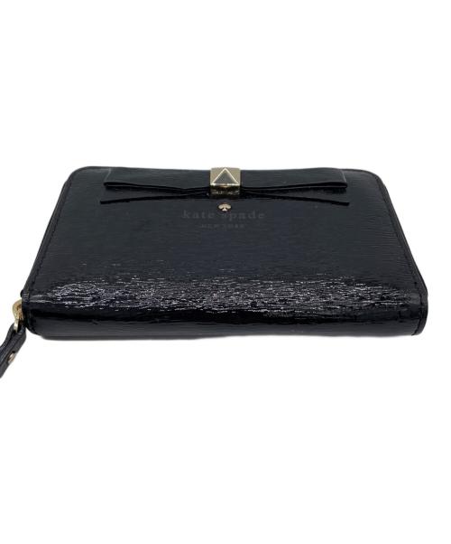 Kate Spade（ケイトスペード）Kate Spade (ケイトスペード) ラウンドファスナー財布 ブラックの古着・服飾アイテム