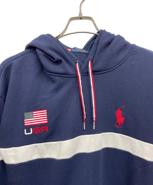 POLO RALPH LAUREN（ポロ・ラルフローレン）POLO RALPH LAUREN (ポロ・ラルフローレン) プルオーバーパーカー ネイビー サイズ:XXLの古着・服飾アイテム