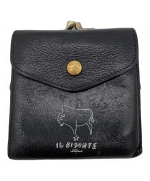IL BISONTE（イル ビゾンテ）の古着「がま口財布」｜ブラック
