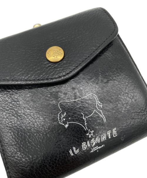 IL BISONTE（イル ビゾンテ）IL BISONTE (イル ビゾンテ) がま口財布 ブラックの古着・服飾アイテム