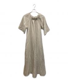 BLUEBIRD BOULEVARD（ブルーバードブルバード）の古着「半袖ワンピース」｜ベージュ